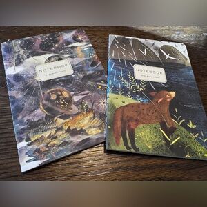 Set of 2 Gorgeous Gold Foil Detailed Soft Touch Notebook Journals - lovely gift!